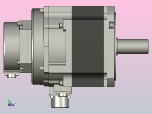 带制动器的交流伺服电机HF-SN102BJ左视缩略图