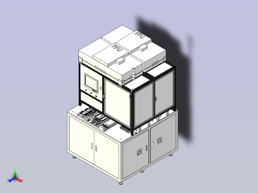 一款全自动贴膜设备3D图纸