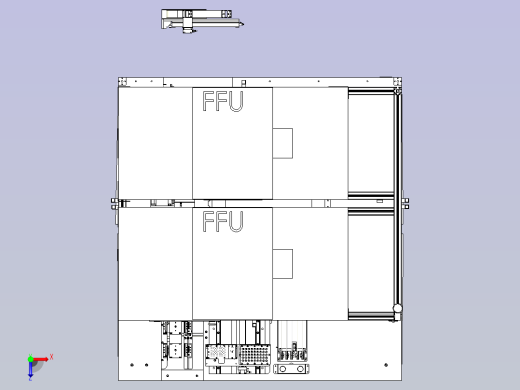 一款全自动贴膜设备3D图纸俯视缩略图