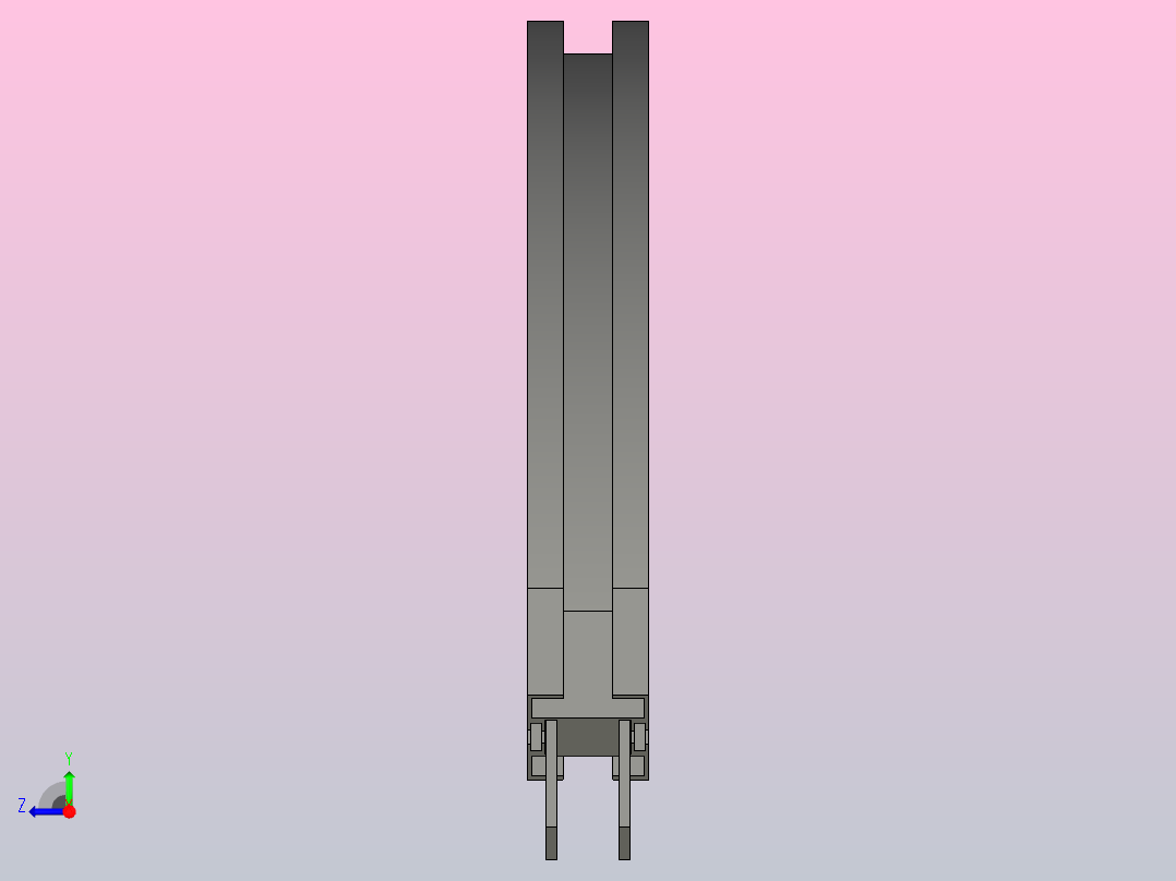 YLBV45R1000-C1垂直弯头右视图
