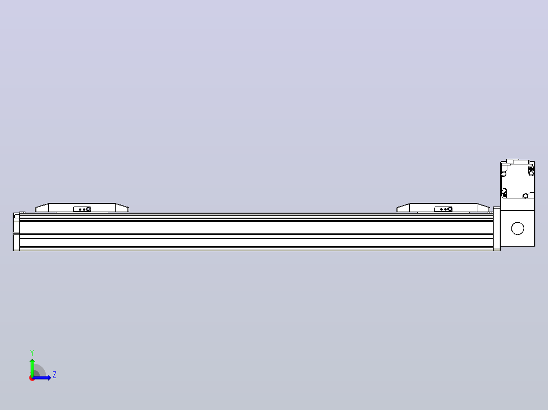 皮带直线轴双滑块型TPA-GCBS-50-P42-L150-RU-M10-N3左视图