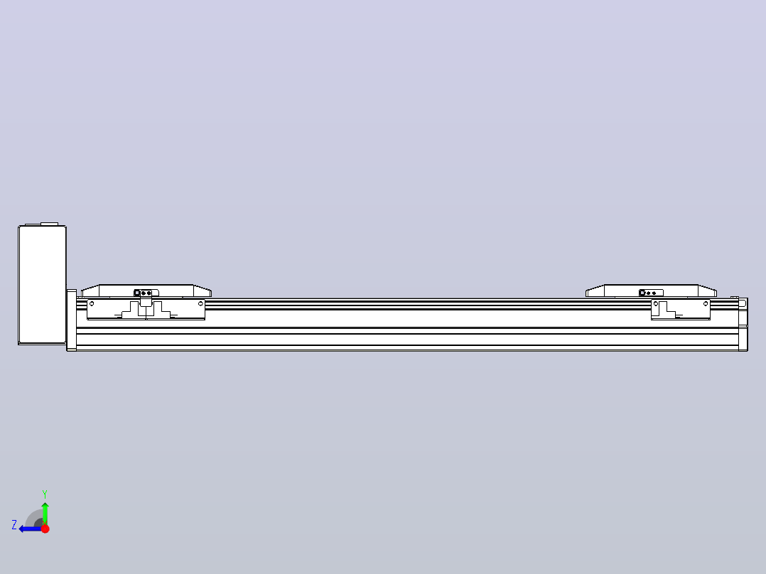 皮带直线轴双滑块型TPA-GCBS-50-P42-L150-RU-M10-N3右视图