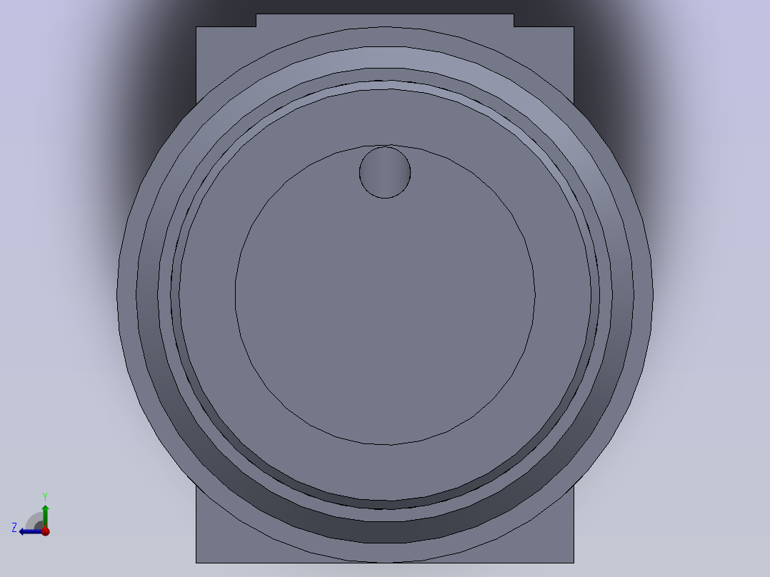 63mm 液压缸活塞杆端盖右视图