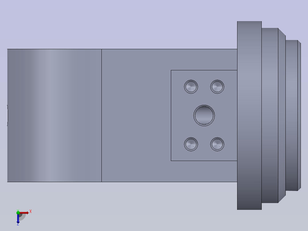 63mm 液压缸活塞杆端盖俯视图