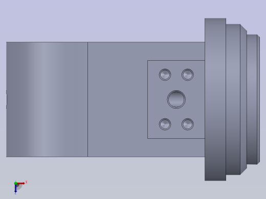 63mm 液压缸活塞杆端盖俯视缩略图