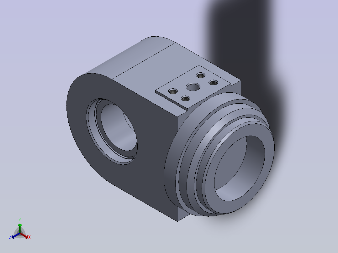 63mm 液压缸活塞杆端盖正等轴测图