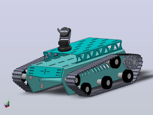 履带车简易结构3D图纸 Solidworks设计