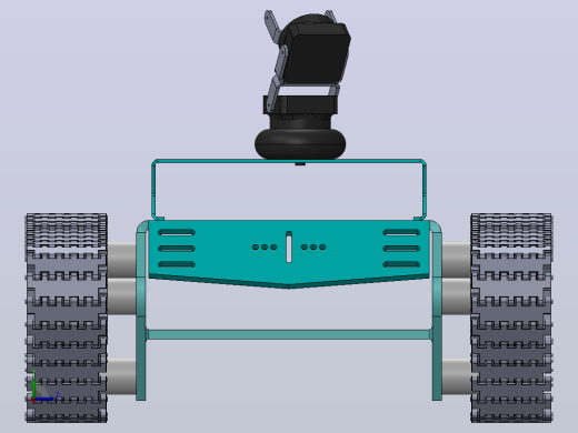 履带车简易结构3D图纸 Solidworks设计左视缩略图