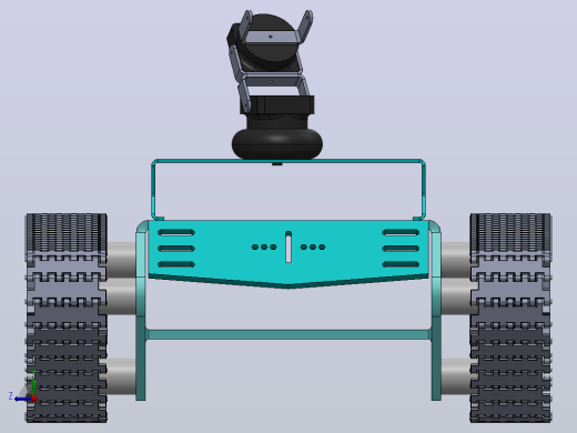 履带车简易结构3D图纸 Solidworks设计右视缩略图