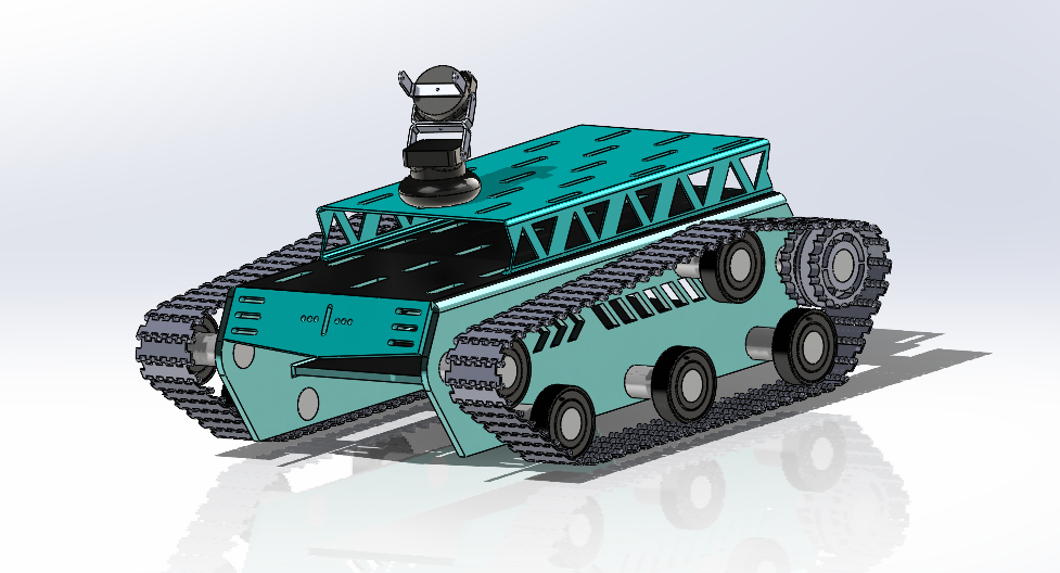 履带车简易结构3D图纸 Solidworks设计