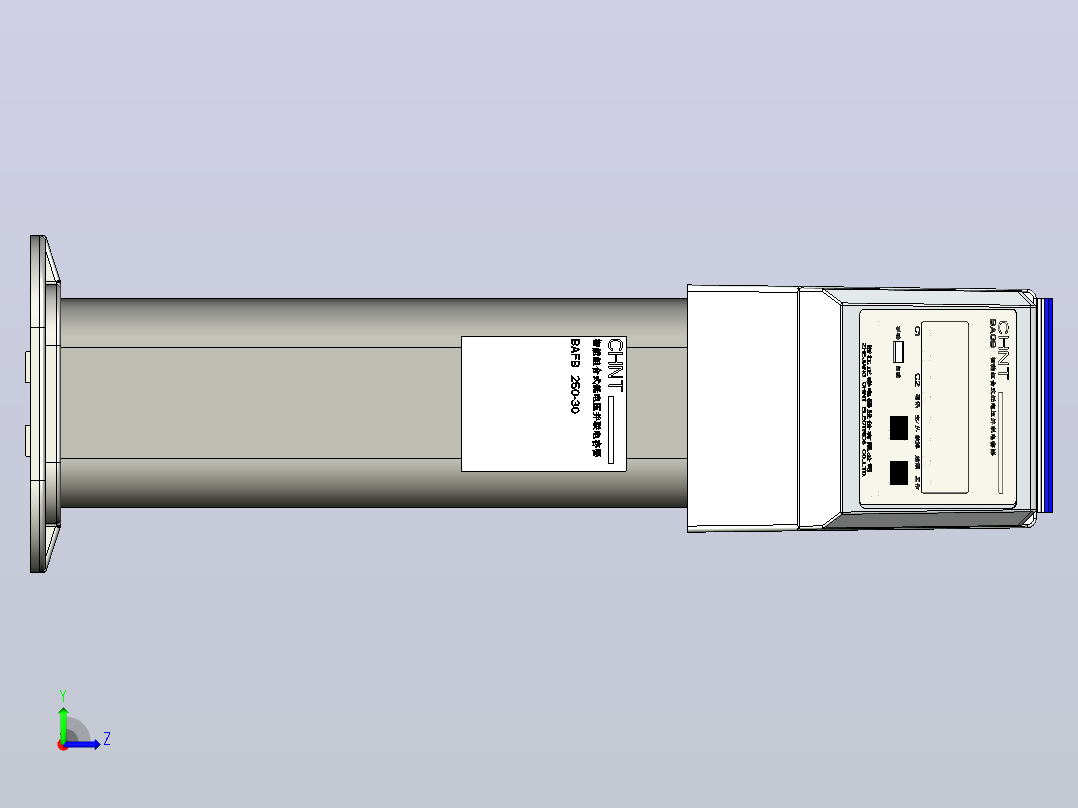 BAFB 250-30智能组合式低电压并联电容器三维模型202202左视图