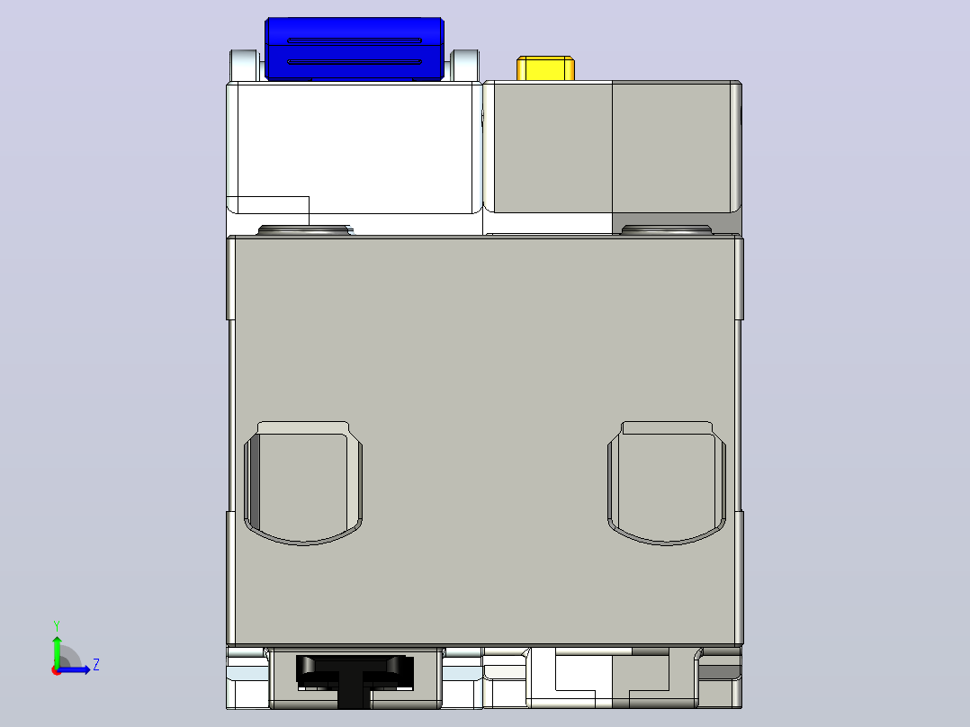 NXBLG-125 1P&amp;N剩余电流动作断路器三维模型202307左视图