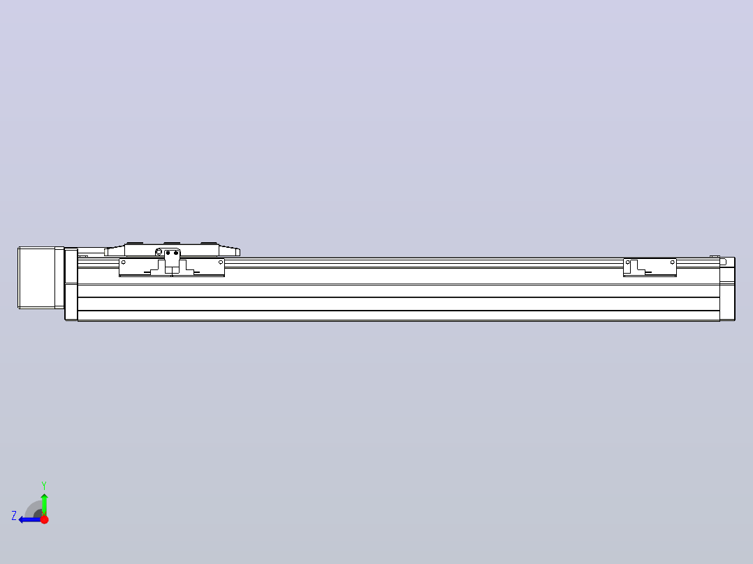 滚珠丝杠直线轴内置导轨TPA-GCR-80-1610C-L450-MR-M40-N3右视图