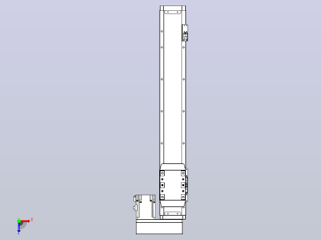 滚珠丝杠直线轴内置导轨TPA-GCR-80-1610C-L450-MR-M40-N3俯视图