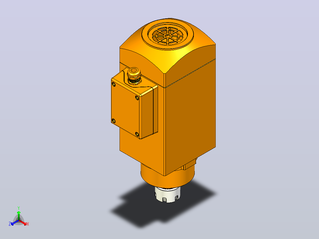 5360A-ER25木工高精雕铣系列手动换刀电主轴[SFM5360A-06-2.2KW-TMP-ER25]主视图