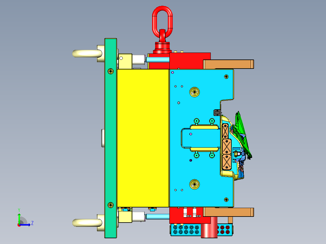 M140194-仪表板上蒙皮数据-直顶加斜顶结构较多左视图