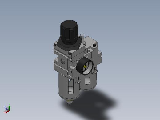 MAS3010~5010[MAS4010-03-标准]二联件，气源过滤器正等轴测缩略图