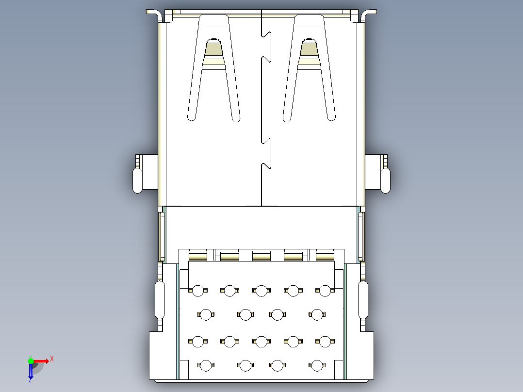 双USB3.0接收头连接器套件俯视图