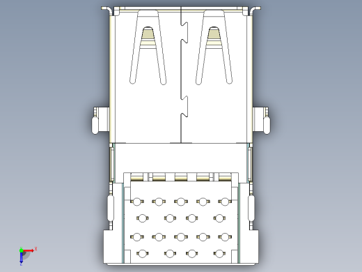 双USB3.0接收头连接器套件俯视缩略图