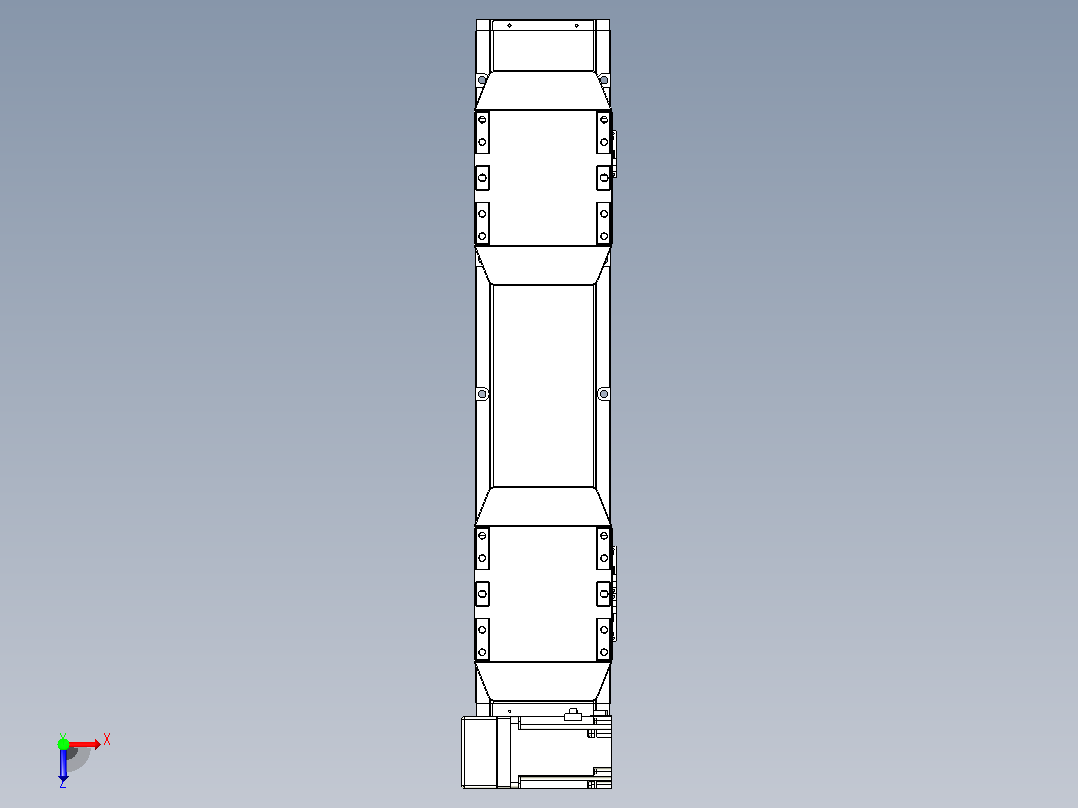 皮带直线轴双滑块型TPA-GCBS-150-P80-L100-LU-M75-N3俯视图