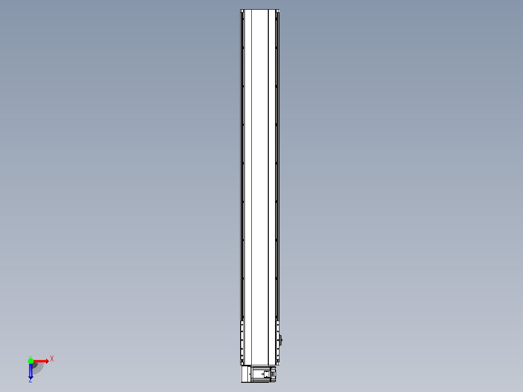 皮带直线轴半封闭可选导轨TPA-HNB-202D-140-L1500-LU-C-P75-N3俯视图