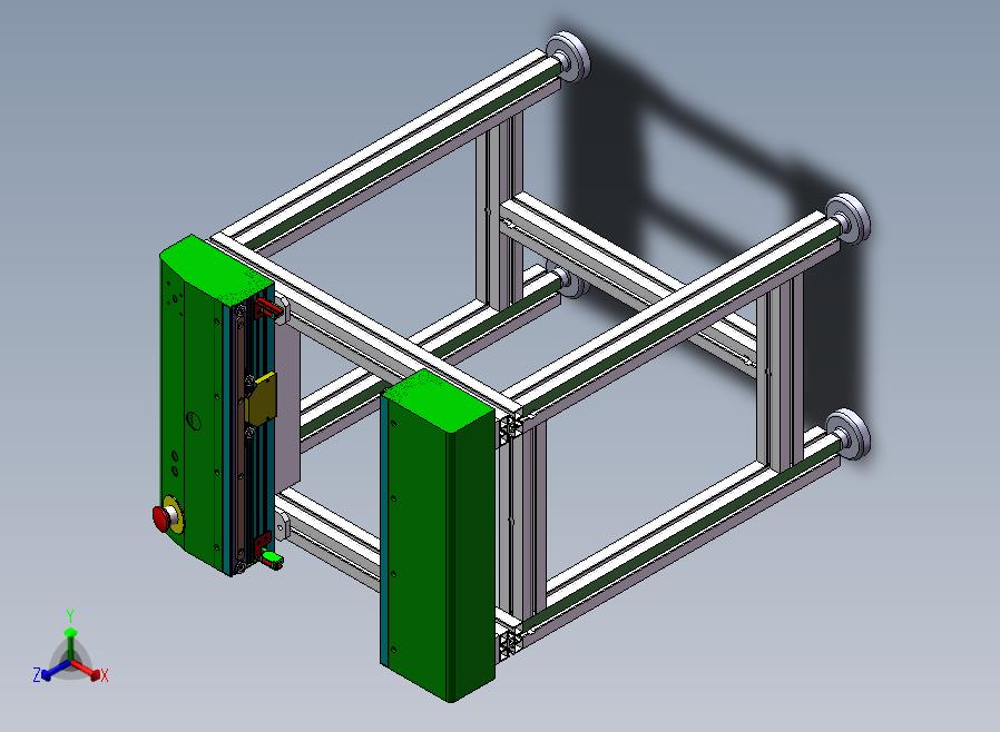 0.5米接驳台（SMT生产线之间的连接）正等轴测图