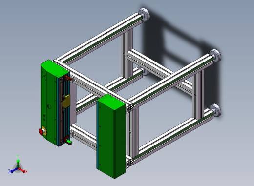 0.5米接驳台（SMT生产线之间的连接）正等轴测缩略图