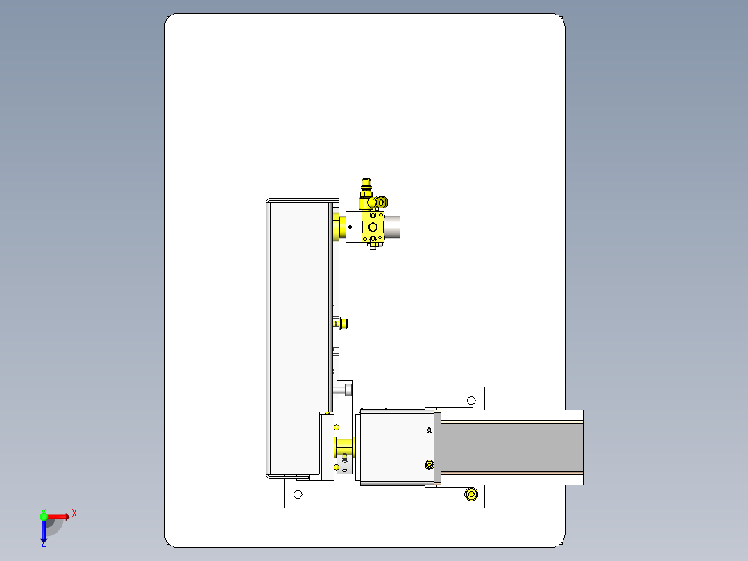 小型机械手夹具sw18俯视图