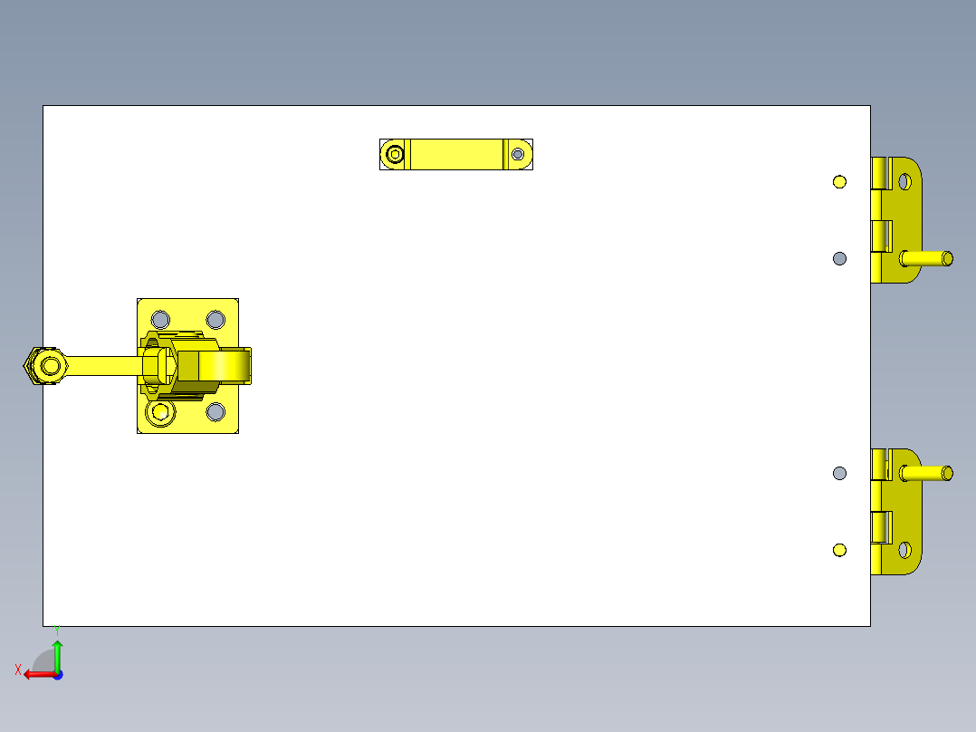 简易密封门后视图