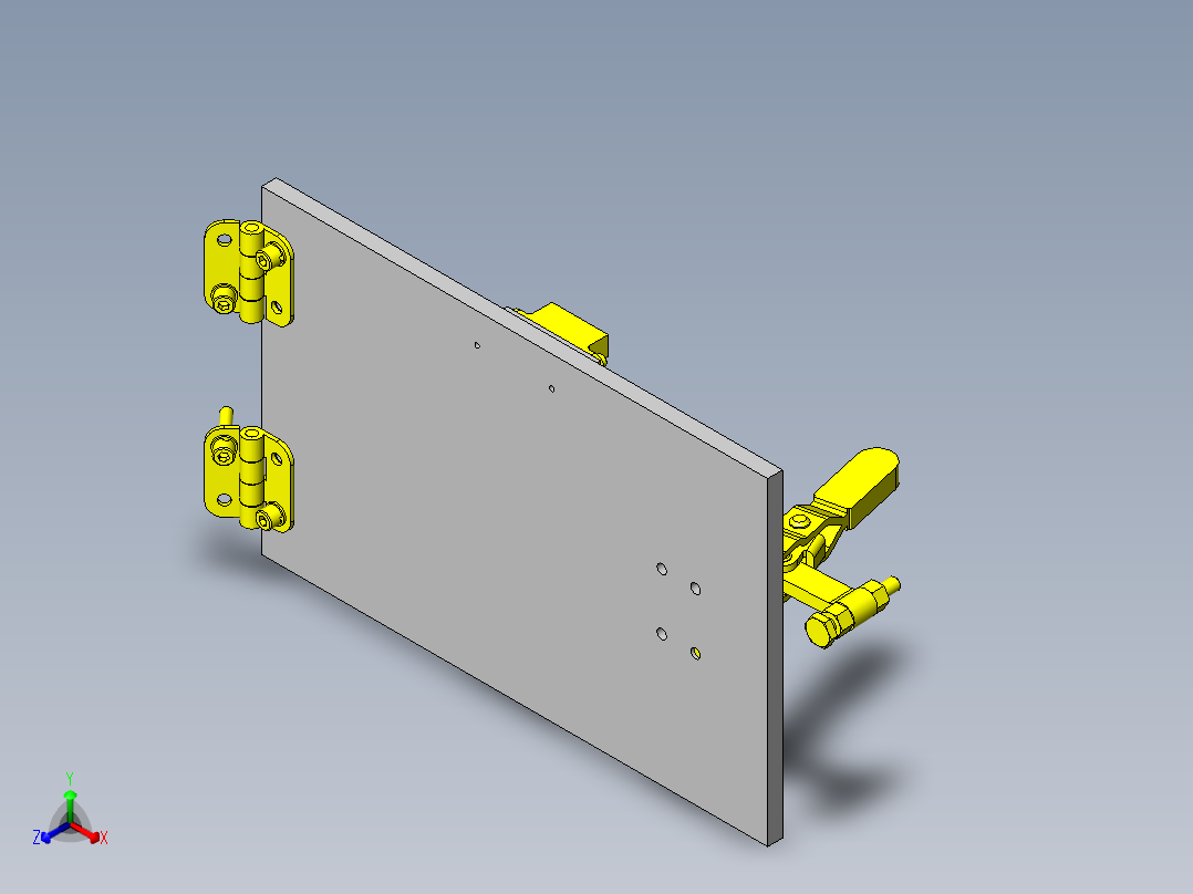 简易密封门正等轴测图