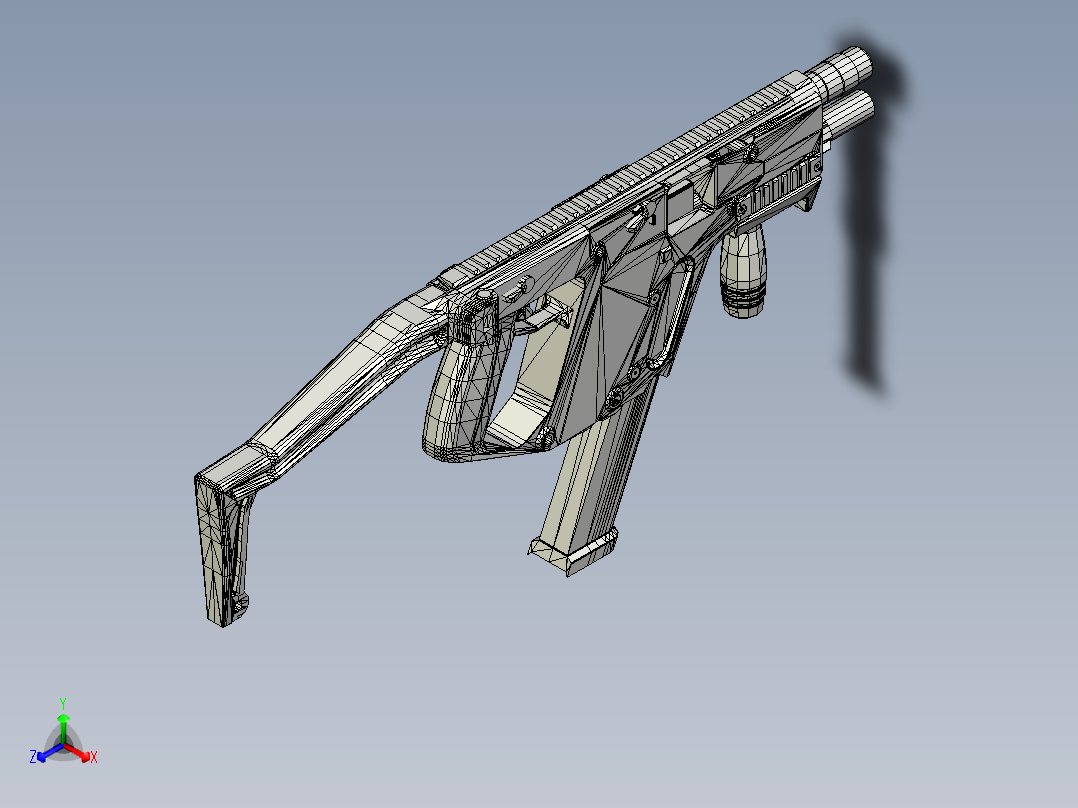 KRISS Super冲锋枪正等轴测图