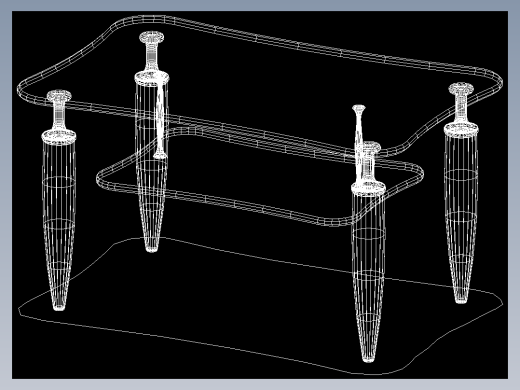 室内家具和灯具等的模型五-K-T38