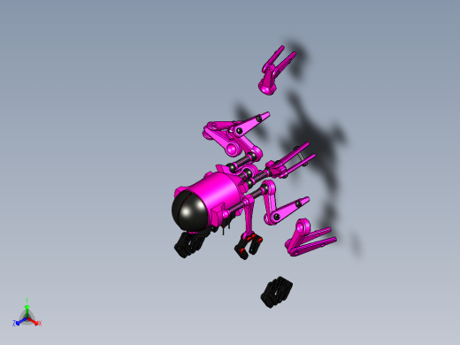 Robot Can机器人造型3D图纸 STEP格式正等轴测缩略图