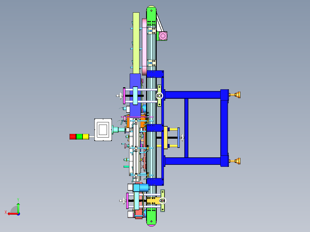 塑料瓶贴胶膜机（贴标机行业自动化设备） 3D模型后视图