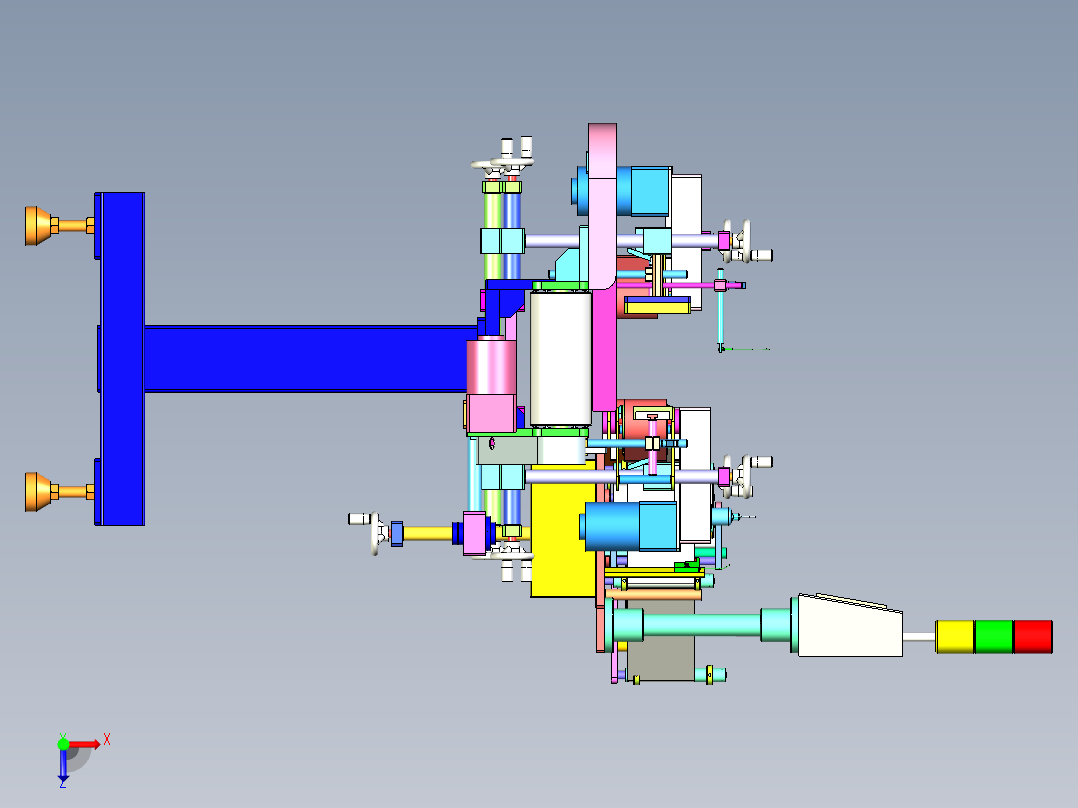 塑料瓶贴胶膜机（贴标机行业自动化设备） 3D模型俯视图