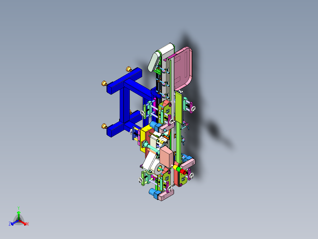 塑料瓶贴胶膜机（贴标机行业自动化设备） 3D模型正等轴测图