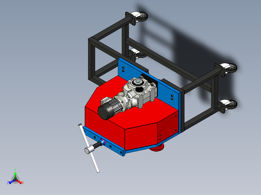 弯管机正等轴测图