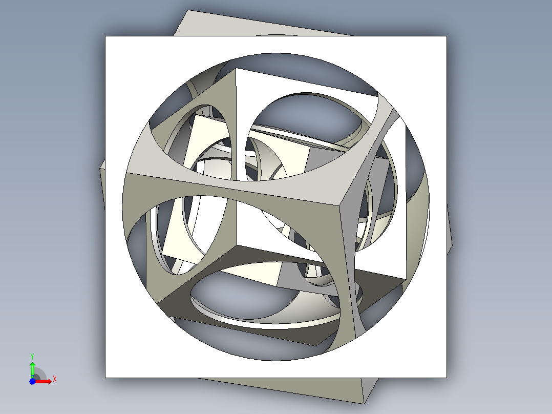 立方体模型前视图