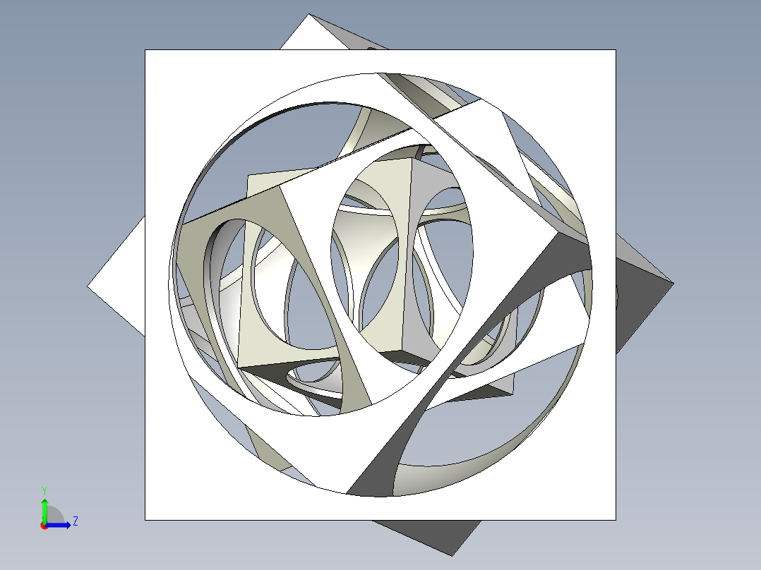 立方体模型左视图