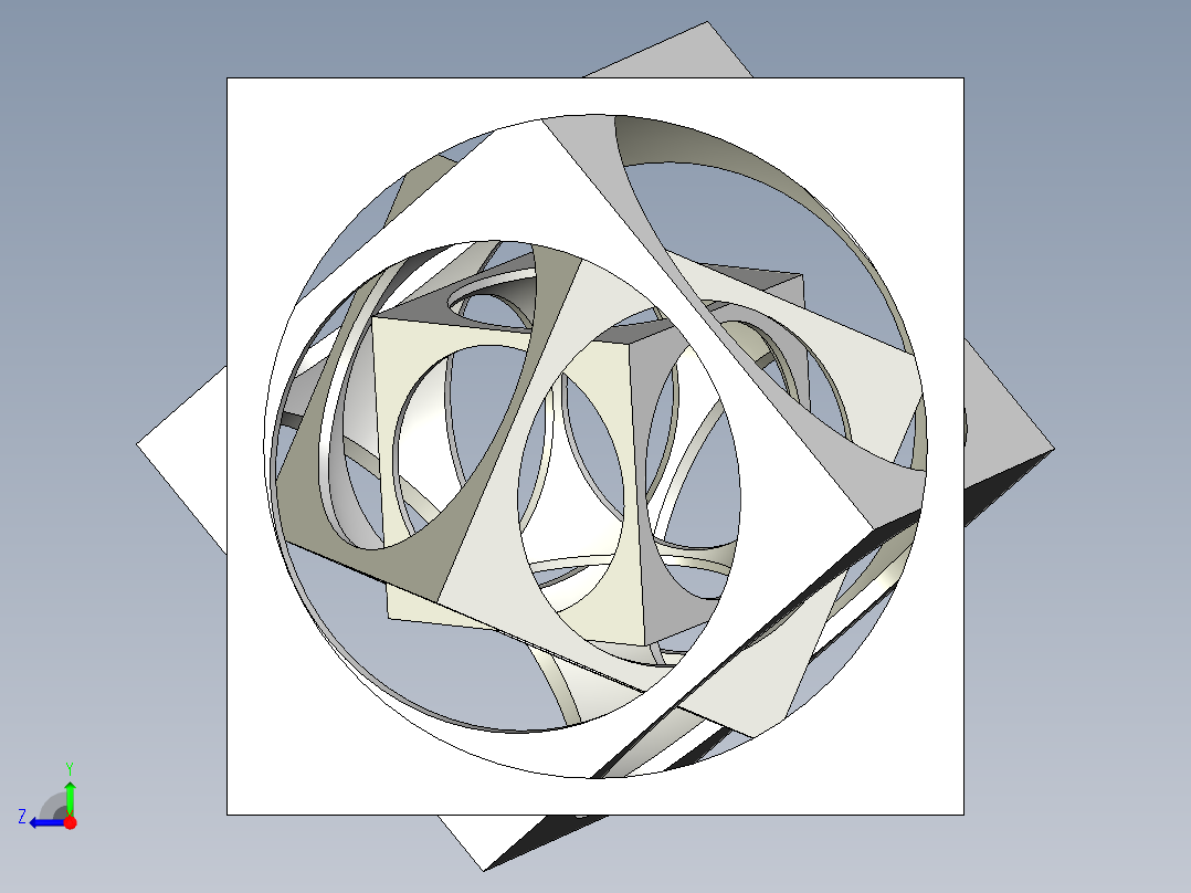 立方体模型右视图