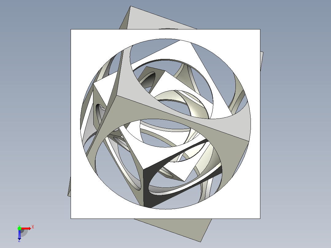 立方体模型俯视图