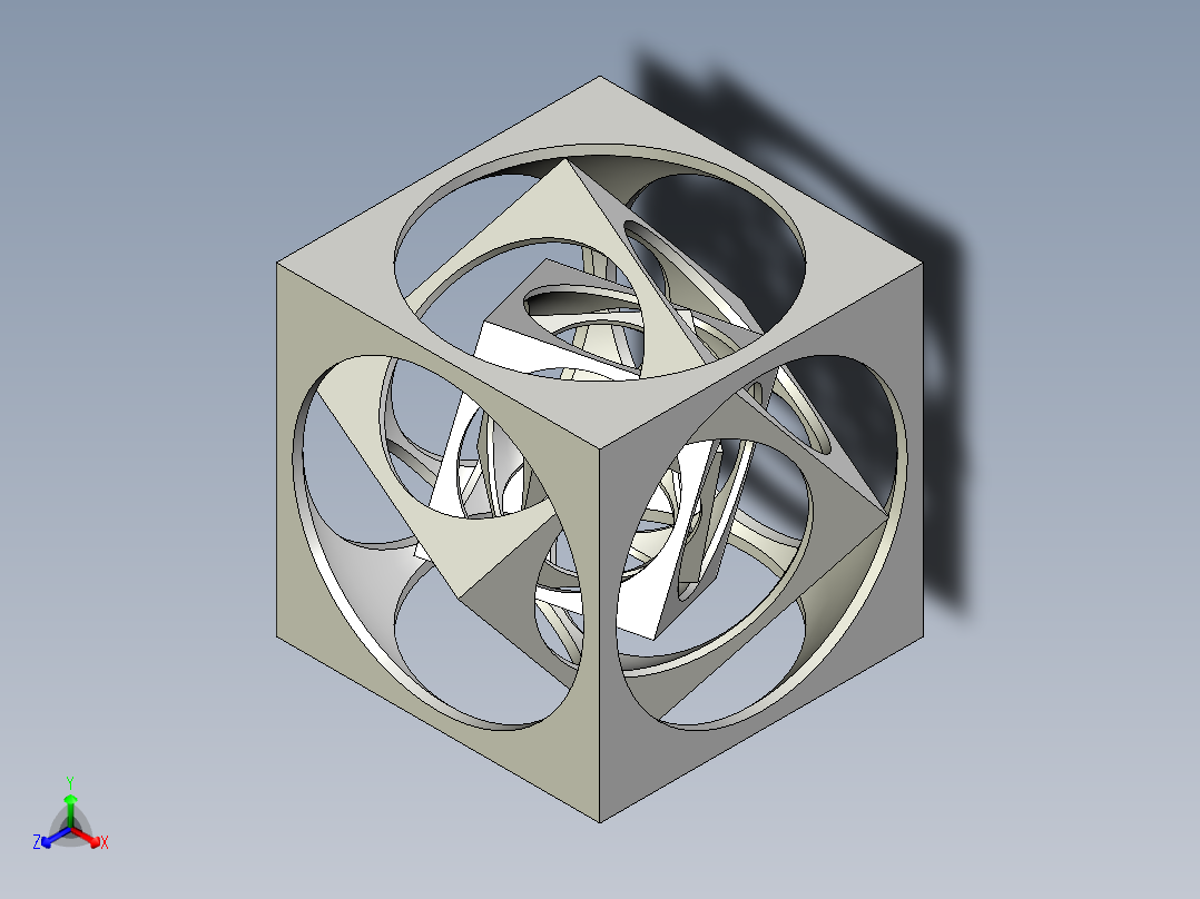 立方体模型正等轴测图
