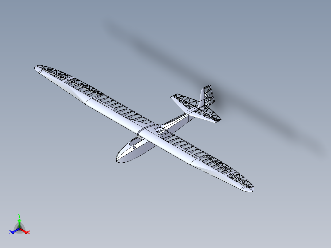 滑翔机正等轴测图