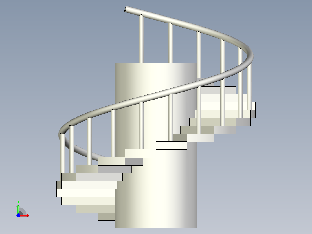 旋转楼梯效果图前视图