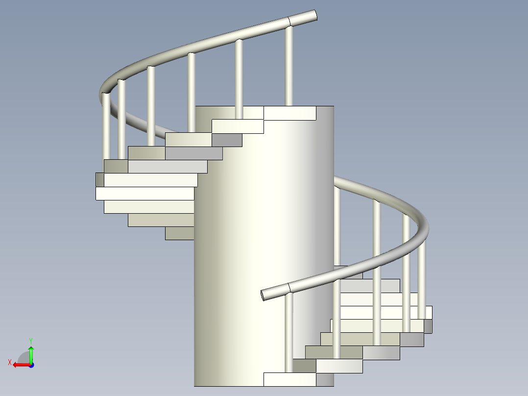 旋转楼梯效果图后视图