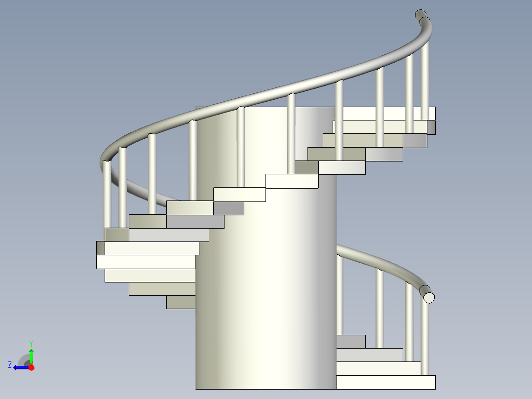 旋转楼梯效果图右视图