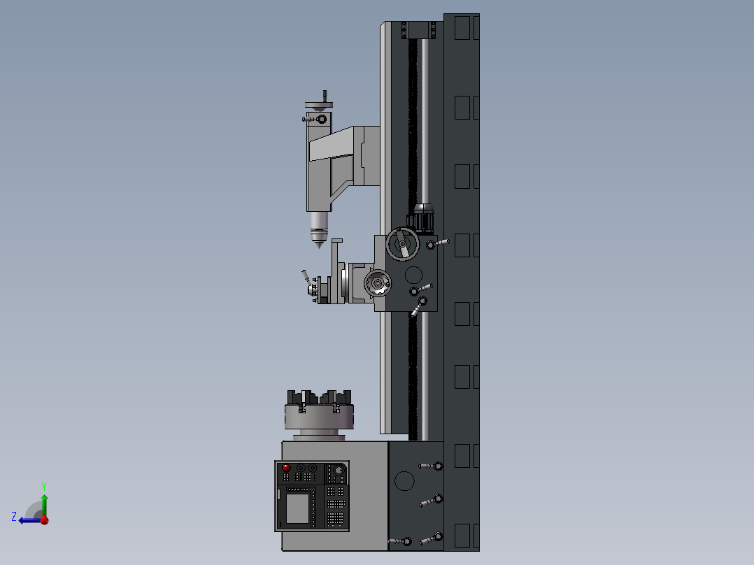 B10-车床模型3右视图