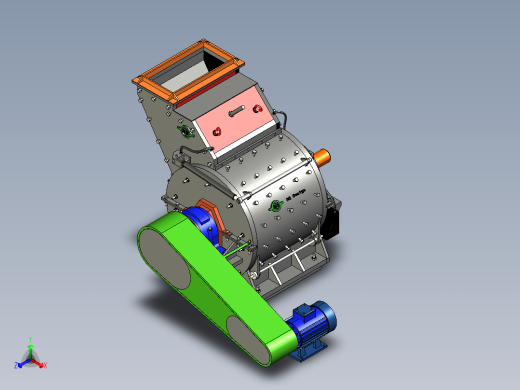 粉碎机3D图纸颚式破碎机3d图 三维模型 机械设计图纸