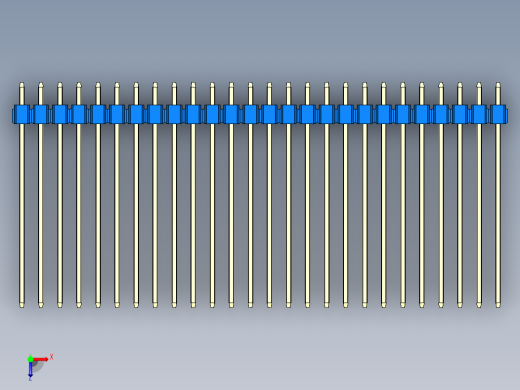 彩色公头100mil（2.54mm）系列-DS1021_blue_1x26p_100mil_Type43_rev1.0俯视缩略图