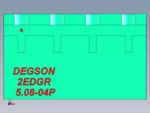 DEGSON 2EDG 系列 5.08mm 可插拔接线端子组-2EDGR-5.08-04P-14-00AH前视缩略图